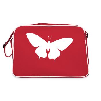Design unique de t-shirt papillon - Sac Retro - rouge/blanc - Dos