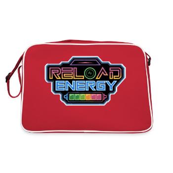 ENERGIE AUFLADEN - Retro Tasche - Rot/Weiß - Hinten