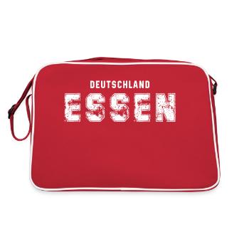 Allemagne Essen - Conception de texte urbain - Sac Retro - rouge/blanc - Dos