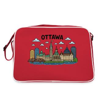 Ottawa City Canada - Retro Bag - red/white - Back