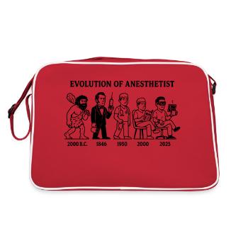 Evolution of Anesthetist - Physician with Style - Retro Bag - red/white - Back