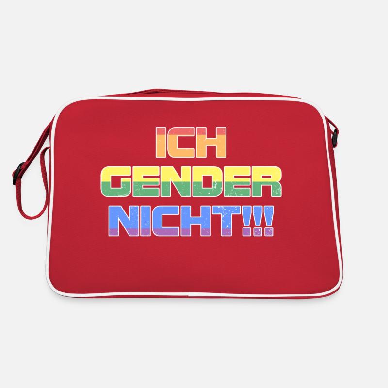 Ich gender nicht Retro Tasche