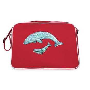 Gray Whale - Retro Bag - red/white - Back