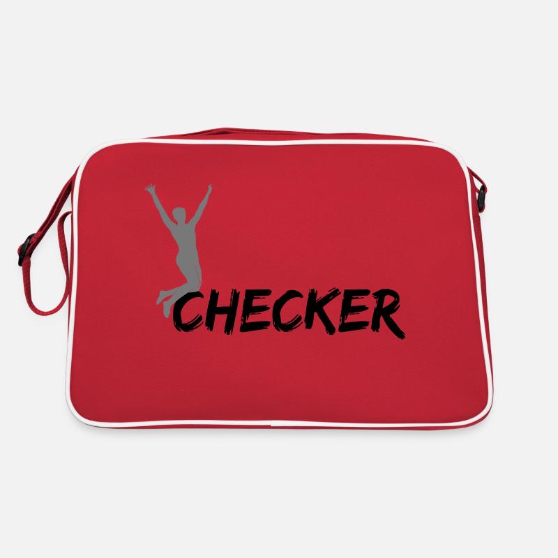 checker - Retro Tasche - Rot/Weiß
