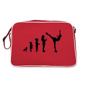 Evolution roller skating 1 - Retro Tasche - Rot/Weiß - Hinten