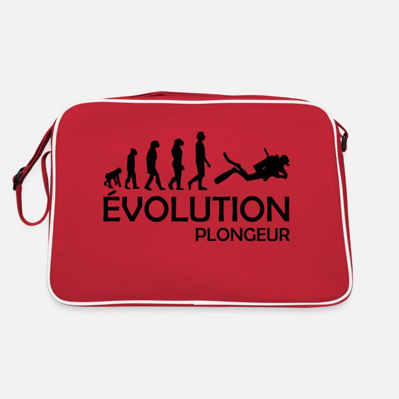 évolution plongeur / humour plongeur Sac Retro