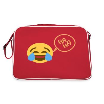 Tot vor Lachen - Retro Tasche - Rot/Weiß - Hinten