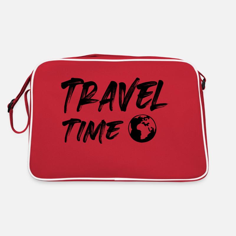 travel time - Retro Tasche - Rot/Weiß
