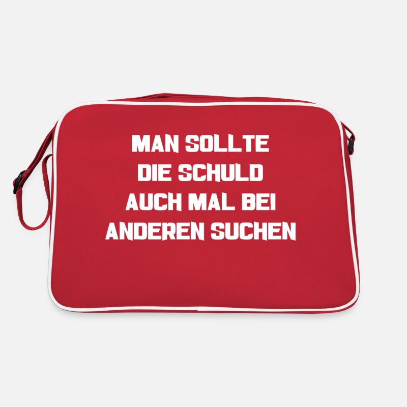 Spruch Schuld Retro Tasche