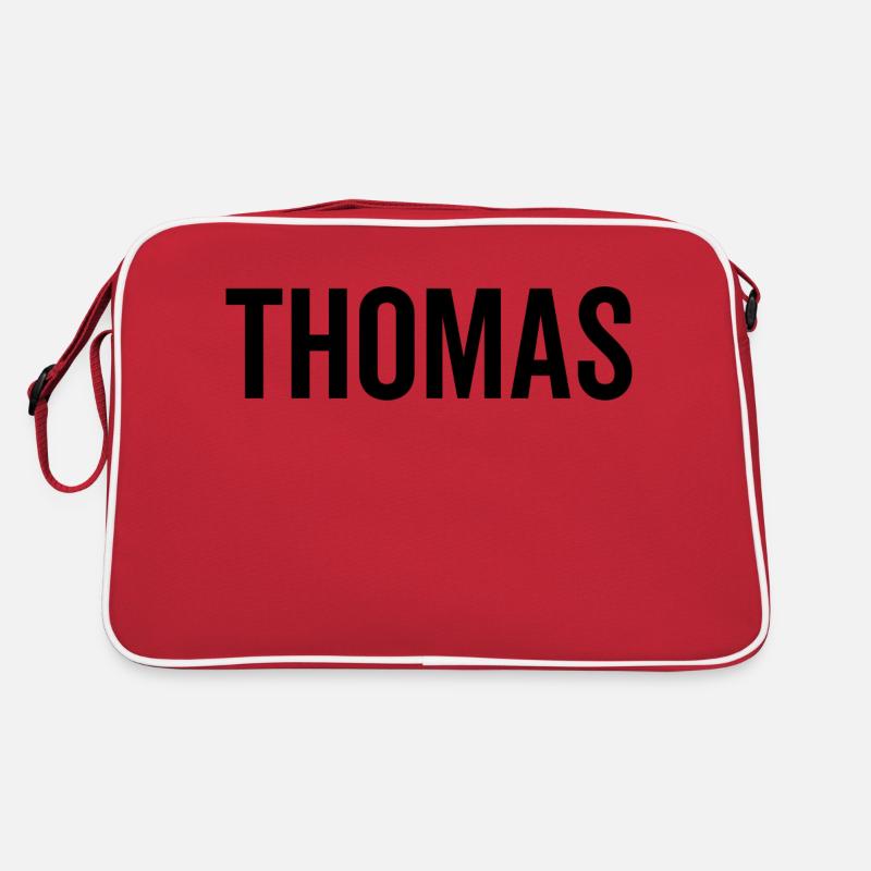 Thomas Custom Name Schriftart Text Geburtstag Retro Tasche