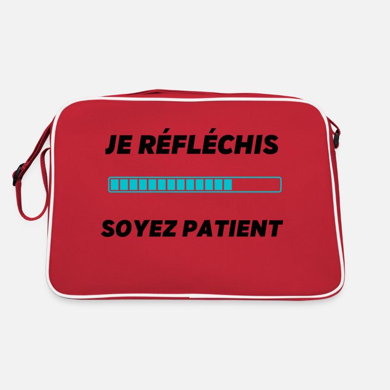 Je réfléchis soyez patient Sac Retro