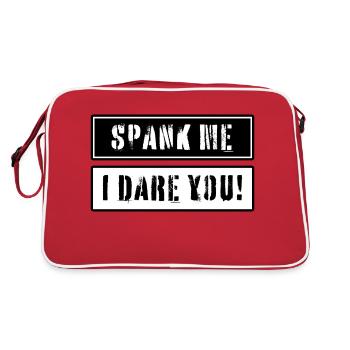 Spank me i dare you! - Retro Bag - red/white - Back