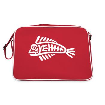 Culture des Incas, poissons - Sac Retro - rouge/blanc - Dos
