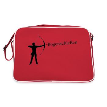 Bogenschießen - Retro Tasche - Rot/Weiß - Hinten