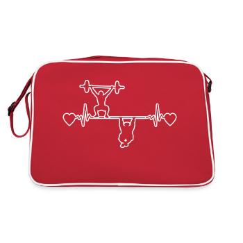 Fitness Athletes Strength Training Muscle Bodybuilders - Retro Bag - red/white - Back