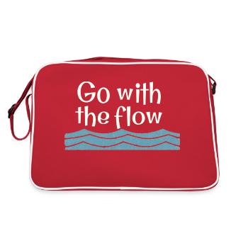 Go with the flow - Retro Bag - red/white - Back