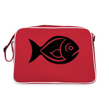 Pêche au poisson Pêche en mer - Sac Retro - rouge/blanc - Dos