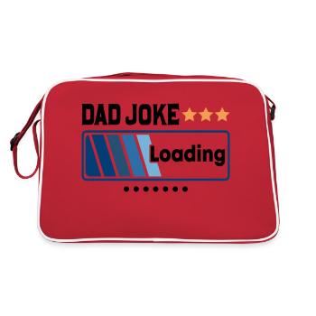 Dad Joke Loading... - Retro Bag - red/white - Back
