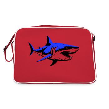 shark - Retro Tasche - Rot/Weiß - Hinten
