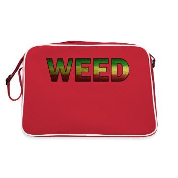 Marijuana Weed Cannabis - Retro Bag - red/white - Back