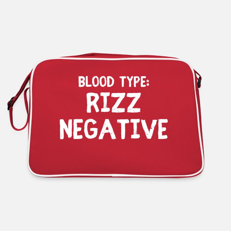 Blood Type: Rizz Negative - Humourous Slogan Retro Bag