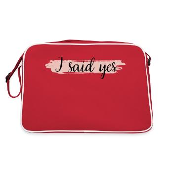 Junggesellinnenabschied - I said yes - Retro Tasche - Rot/Weiß - Hinten