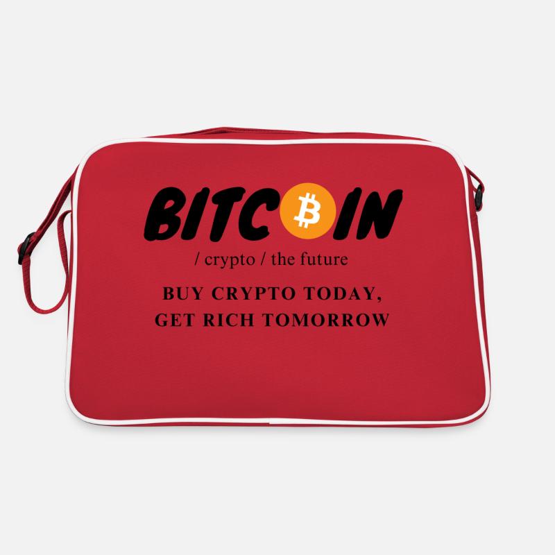 Krypto Bitcoin The Future Retro Tasche