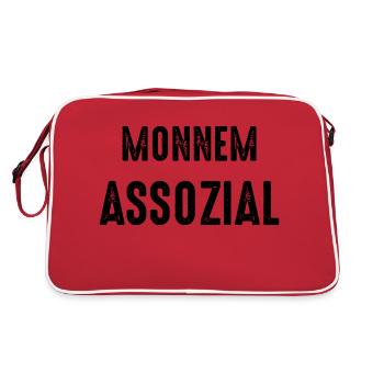 Mannheim Monnem Mannheimat - Sac Retro - rouge/blanc - Dos