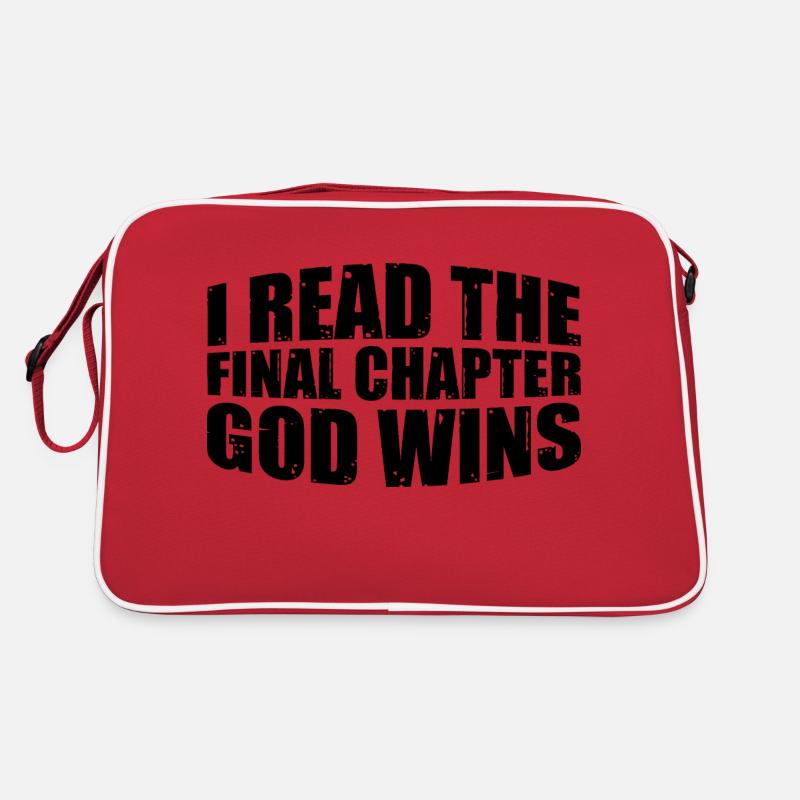 I Read The Final Chapter, God Wins 3 - Retro Bag - red/white