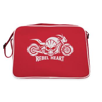 REBEL HEART - Retro Bag - red/white - Back