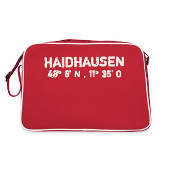 Coordinates Latitude of Haidhausen dear Münch - Retro Bag - red/white - Back