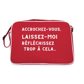 ACCROCHEZ-VOUS. LAISSEZ-MOI TROP REFLECHIR. - Sac Retro - rouge/blanc - Dos