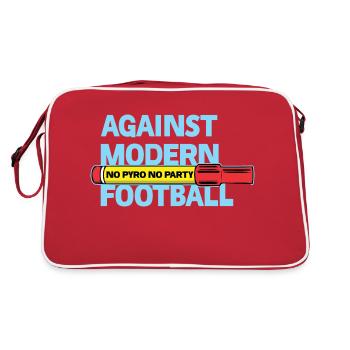 Against Modern Football No Pyro No Party - Retro Bag - red/white - Back