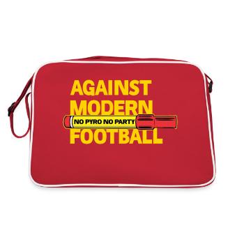 Against Modern Football No Pyro No Party - Retro Bag - red/white - Back