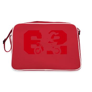 Moto 62 Biker - Retro Tasche - Rot/Weiß - Hinten