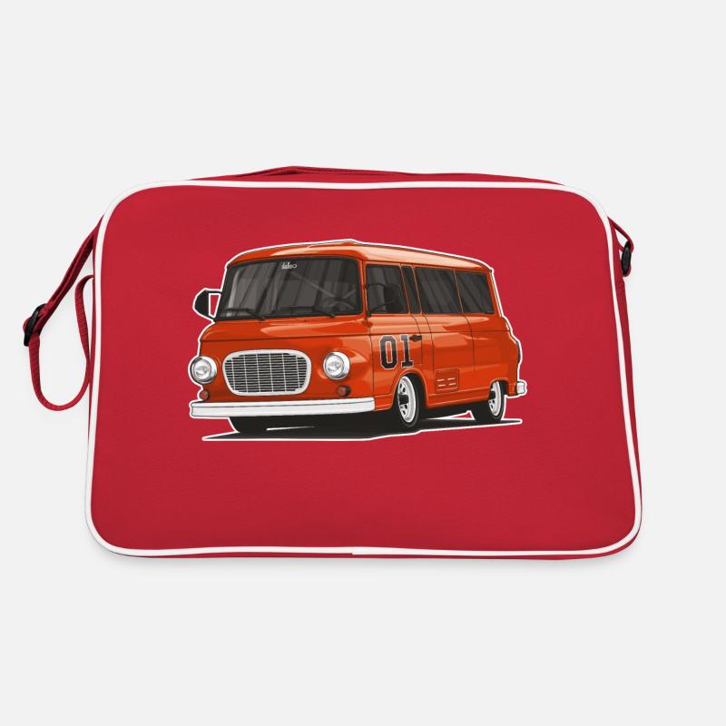 Barkas B1000 // Illustration - Retro Tasche - Rot/Weiß