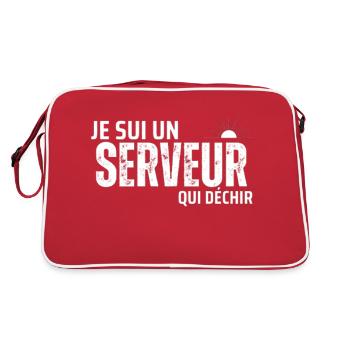 Je suis un serveur qui déchir - Sac Retro - rouge/blanc - Dos
