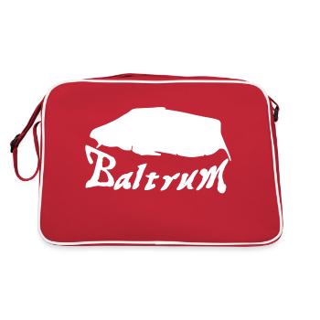 Baltrum Tattoo - Retro Tasche - Rot/Weiß - Hinten