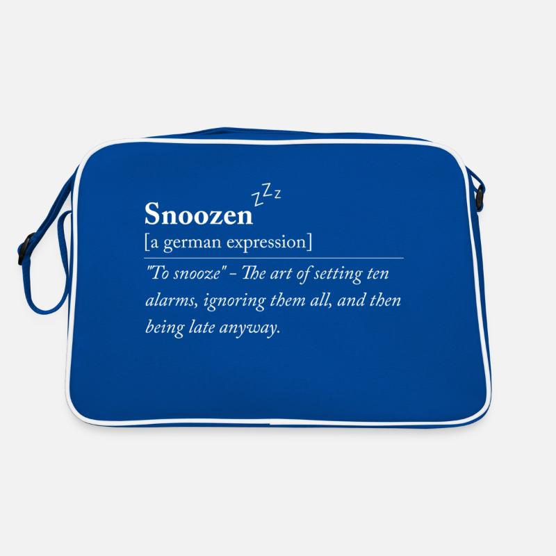 Snoozen - Funny German expression Retro Bag