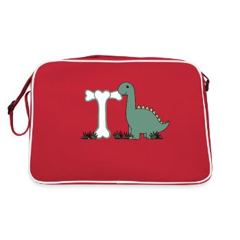 Letter T - Retro Bag - red/white - Back