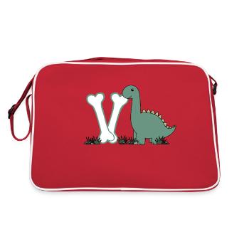 Letter V - Retro Bag - red/white - Back