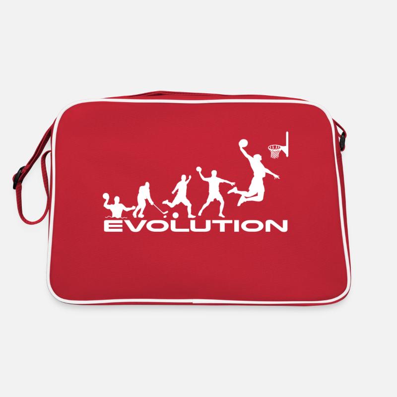 Basketball Evolution - Retro Tasche - Rot/Weiß