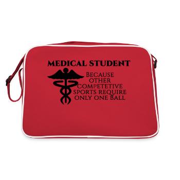 Docteur / Étudiant en médecine parce que d'autres - Sac Retro - rouge/blanc - Dos