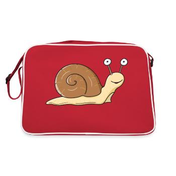 Süße Schnecke - Retro Tasche - Rot/Weiß - Hinten
