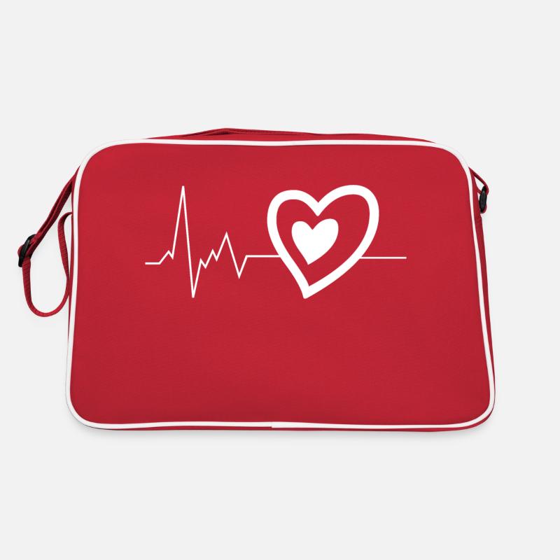 heartbeat heart Retro Bag