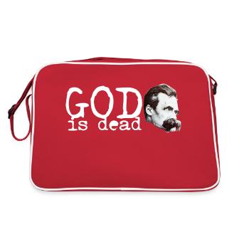 Friedrich Wilhelm Nietzsche God is dead - Retro Bag - red/white - Back