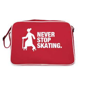 Roller quad - Sac Retro - rouge/blanc - Dos