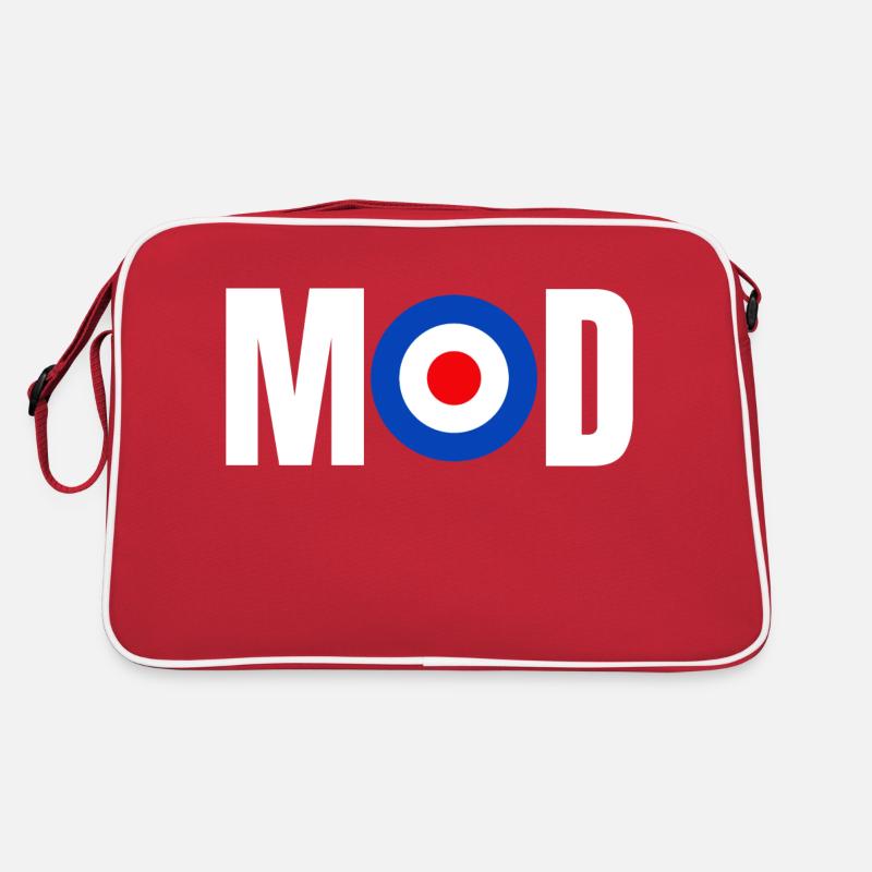 Mod - Retro Tasche - Rot/Weiß