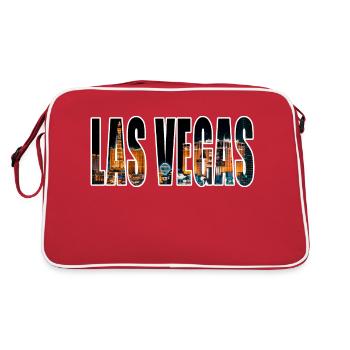 LAS VEGAS - Retro Tasche - Rot/Weiß - Hinten
