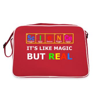 Science magic chemistry elements Christmas - Retro Bag - red/white - Back